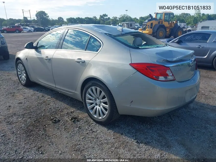 2011 Buick Regal Cxl Russelsheim VIN: W04GP5EC1B1051833 Lot: 45416345