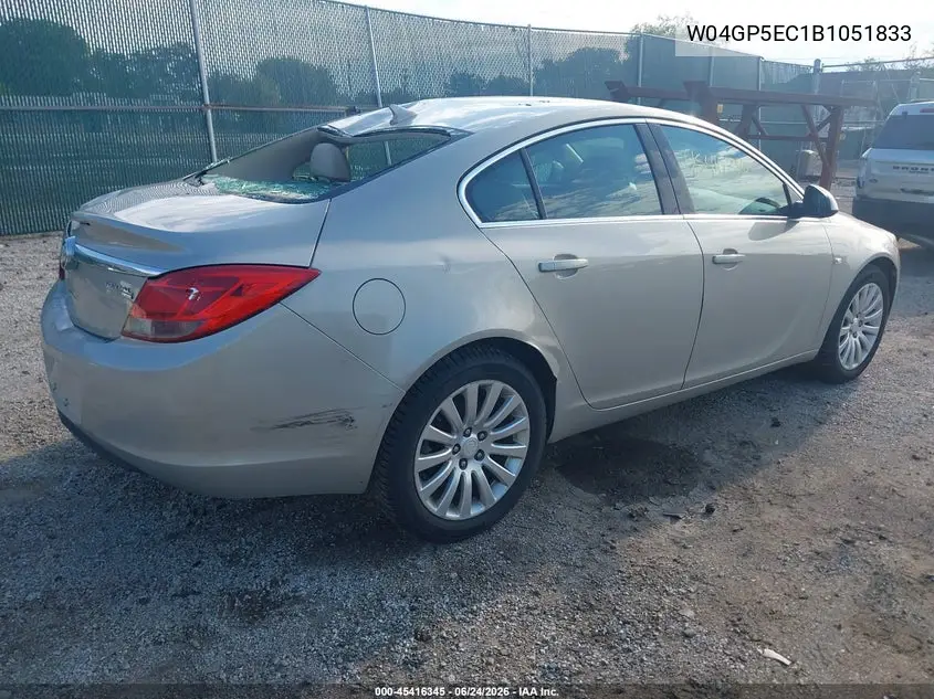 2011 Buick Regal Cxl Russelsheim VIN: W04GP5EC1B1051833 Lot: 45416345