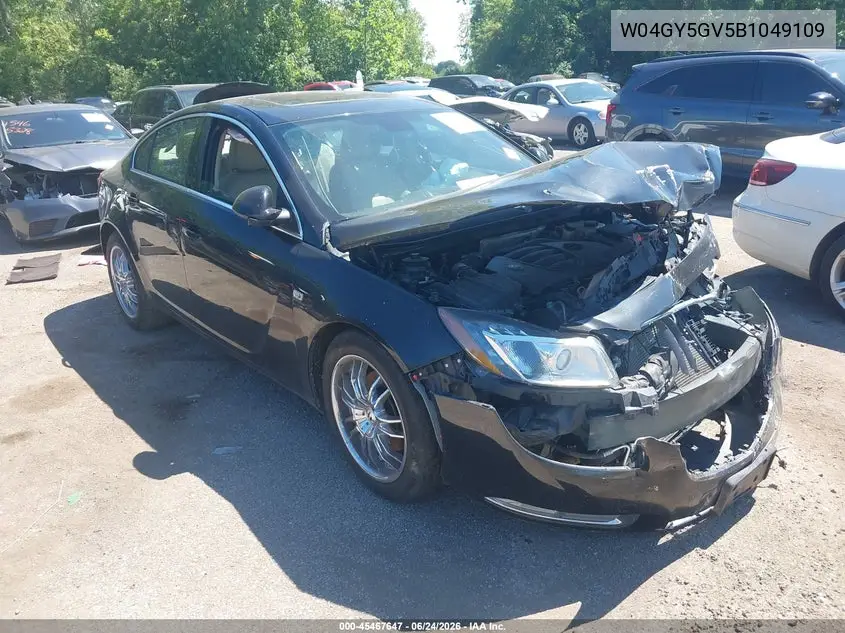 2011 Buick Regal Cxl Turbo Russelsheim VIN: W04GY5GV5B1049109 Lot: 45467647