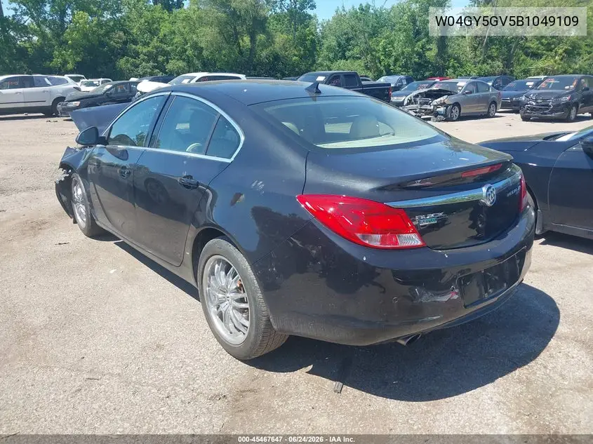 2011 Buick Regal Cxl Turbo Russelsheim VIN: W04GY5GV5B1049109 Lot: 45467647