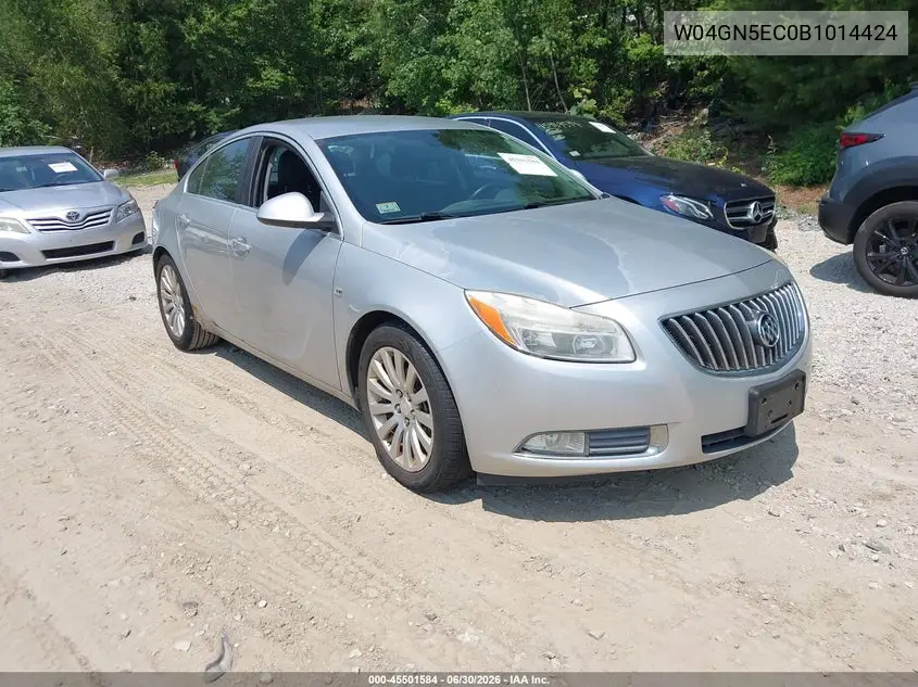 2011 Buick Regal Cxl Russelsheim VIN: W04GN5EC0B1014424 Lot: 45501584