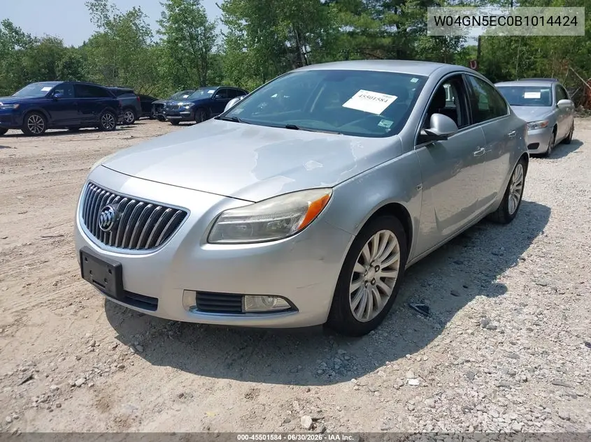 2011 Buick Regal Cxl Russelsheim VIN: W04GN5EC0B1014424 Lot: 45501584