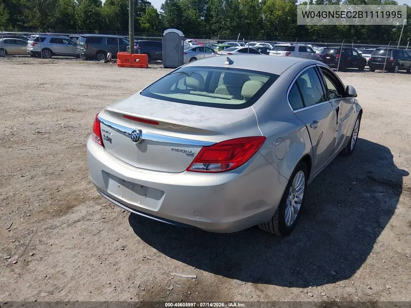 2011 Buick Regal Cxl Russelsheim VIN: W04GN5EC2B1111995 Lot: 45605997