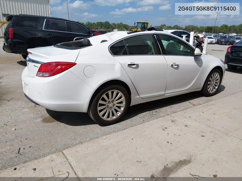 2012 Buick Regal Premium 2 VIN: 2G4GT5GK8C9115400 Lot: 45500972