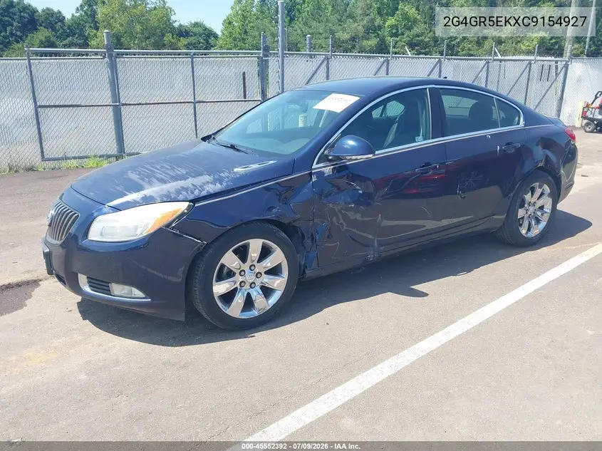 2012 Buick Regal VIN: 2G4GR5EKXC9154927 Lot: 45552392