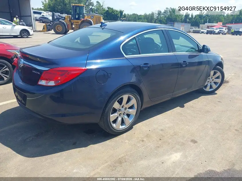 2012 Buick Regal VIN: 2G4GR5EKXC9154927 Lot: 45552392