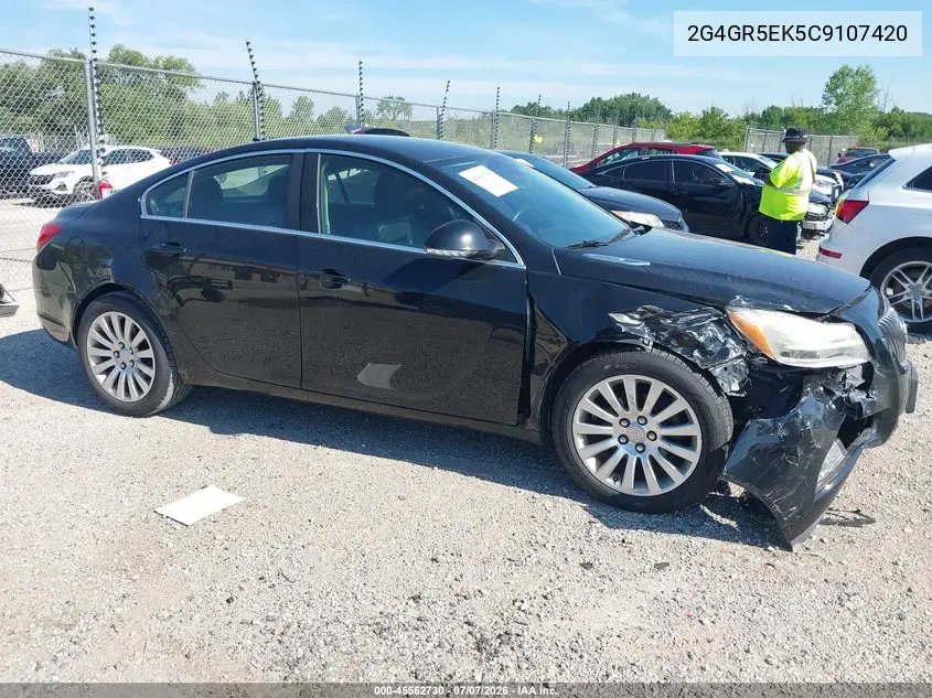 2012 Buick Regal VIN: 2G4GR5EK5C9107420 Lot: 45562730