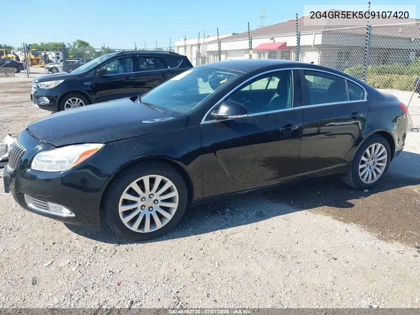 2012 Buick Regal VIN: 2G4GR5EK5C9107420 Lot: 45562730