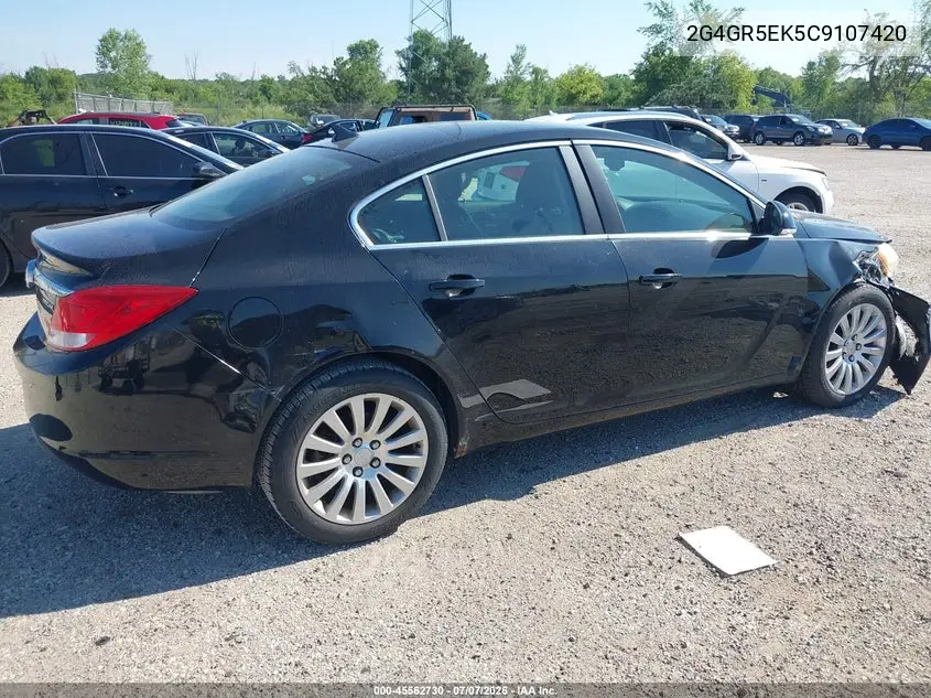 2012 Buick Regal VIN: 2G4GR5EK5C9107420 Lot: 45562730