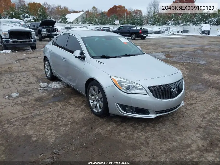 2G4GK5EX0G9190129 2016 Buick Regal Turbo
