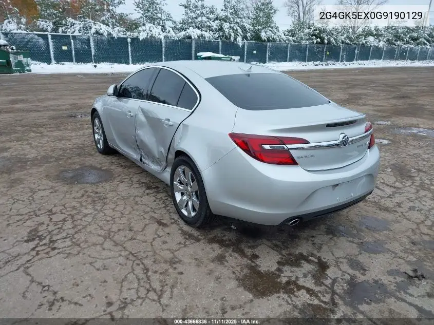 2G4GK5EX0G9190129 2016 Buick Regal Turbo