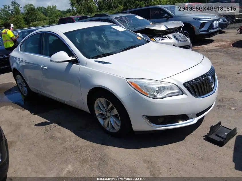 2016 Buick Regal Turbo Premium Ii VIN: 2G4GS5GX4G9180815 Lot: 45442229
