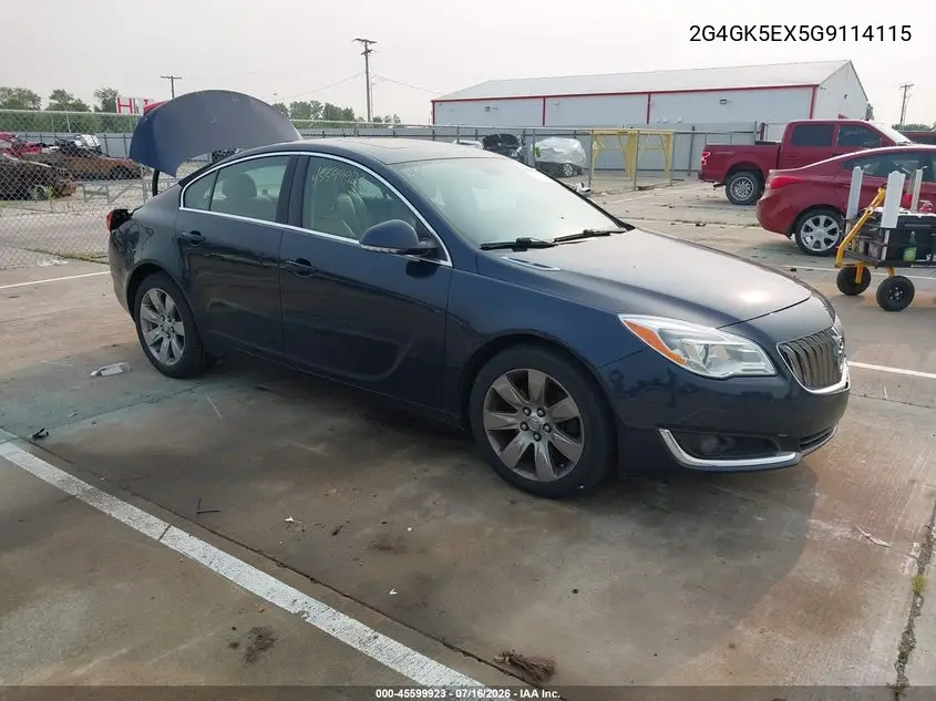 2016 Buick Regal Turbo VIN: 2G4GK5EX5G9114115 Lot: 45599923