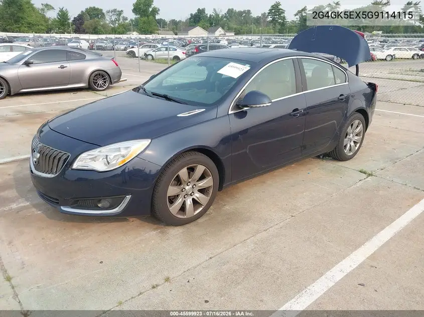 2016 Buick Regal Turbo VIN: 2G4GK5EX5G9114115 Lot: 45599923