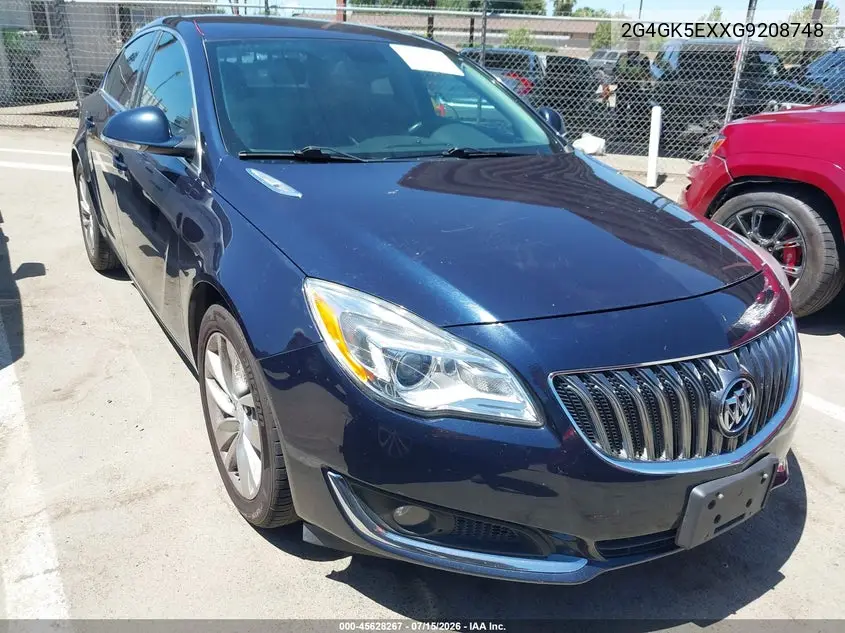 2016 Buick Regal Turbo VIN: 2G4GK5EXXG9208748 Lot: 45628267