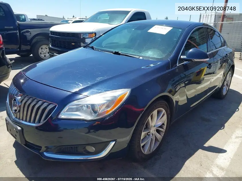 2016 Buick Regal Turbo VIN: 2G4GK5EXXG9208748 Lot: 45628267