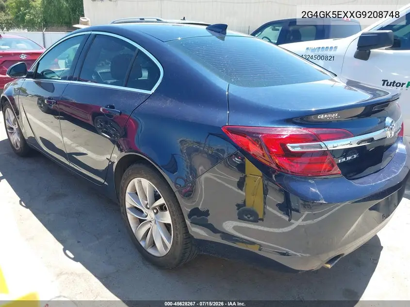 2016 Buick Regal Turbo VIN: 2G4GK5EXXG9208748 Lot: 45628267
