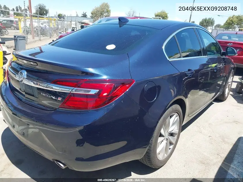 2016 Buick Regal Turbo VIN: 2G4GK5EXXG9208748 Lot: 45628267