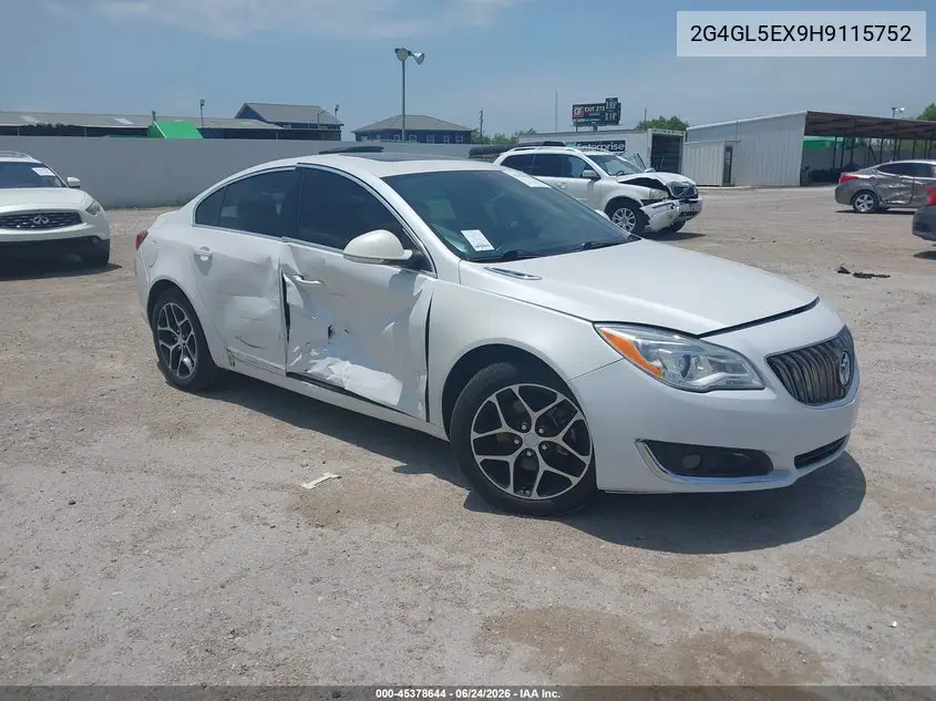 2017 Buick Regal Turbo Sport Touring VIN: 2G4GL5EX9H9115752 Lot: 45378644