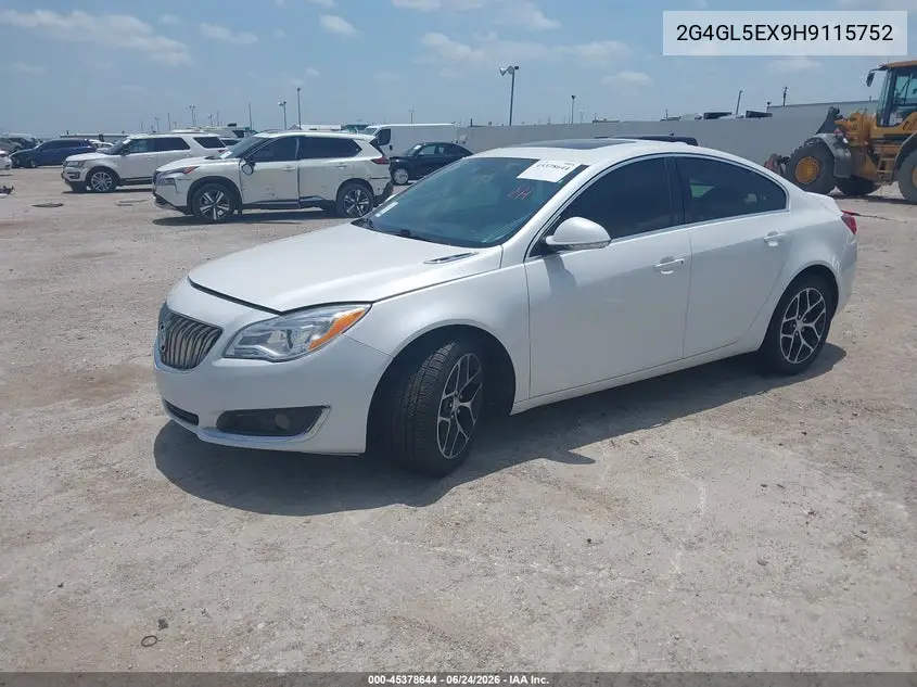 2017 Buick Regal Turbo Sport Touring VIN: 2G4GL5EX9H9115752 Lot: 45378644