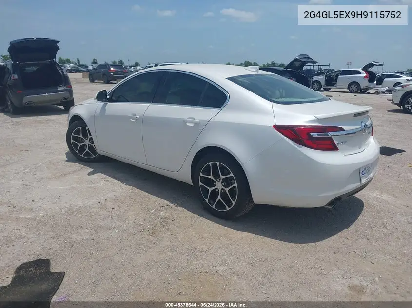 2017 Buick Regal Turbo Sport Touring VIN: 2G4GL5EX9H9115752 Lot: 45378644