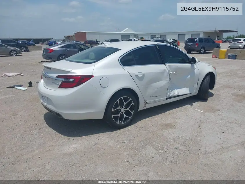 2017 Buick Regal Turbo Sport Touring VIN: 2G4GL5EX9H9115752 Lot: 45378644