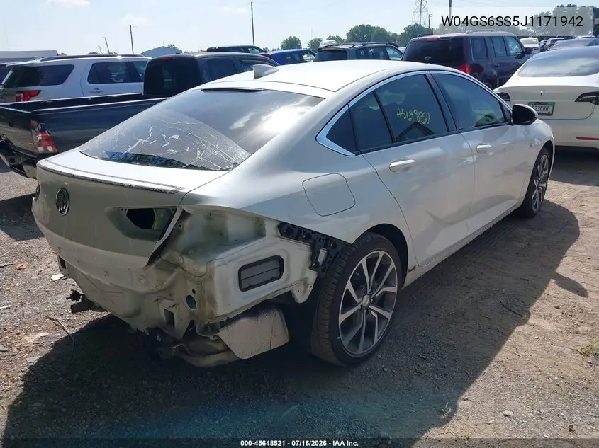 2018 Buick Regal Sportback Gs VIN: W04GS6SS5J1171942 Lot: 45648521