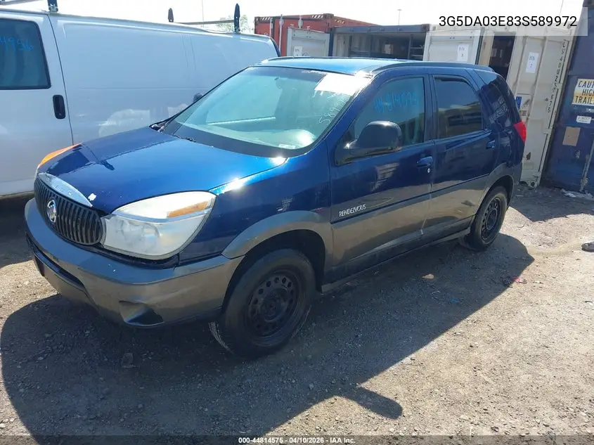 2003 Buick Rendezvous Cx VIN: 3G5DA03E83S589972 Lot: 44814575
