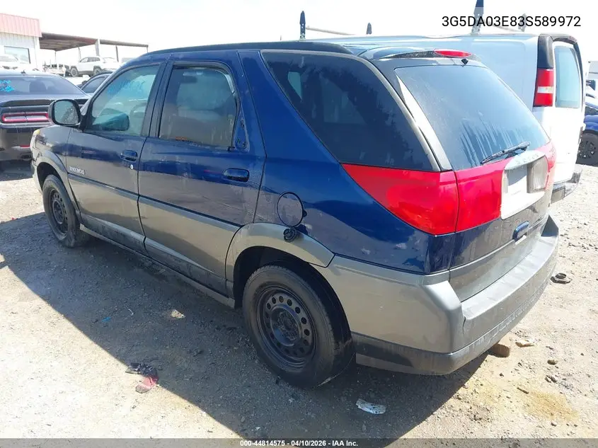 2003 Buick Rendezvous Cx VIN: 3G5DA03E83S589972 Lot: 44814575