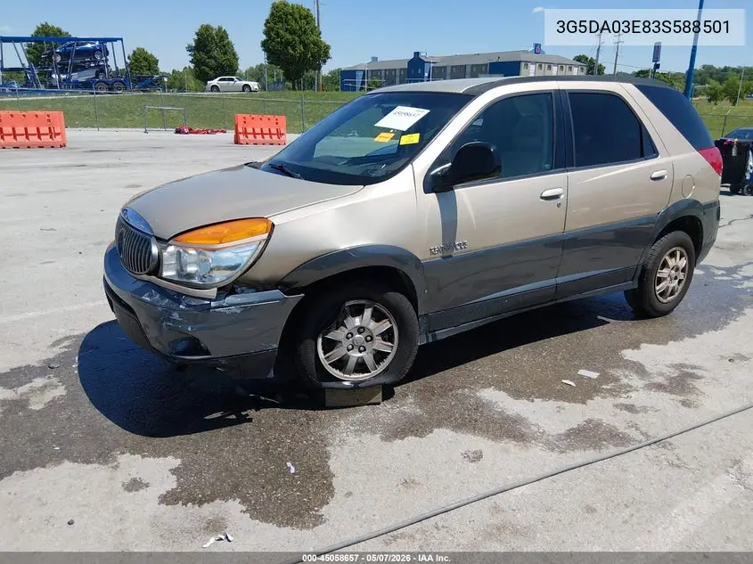 2003 Buick Rendezvous Cx VIN: 3G5DA03E83S588501 Lot: 45058657