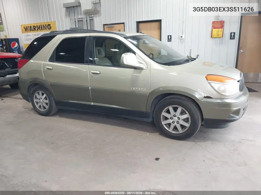 2003 Buick Rendezvous Cxl VIN: 3G5DB03EX3S511626 Lot: 45363220