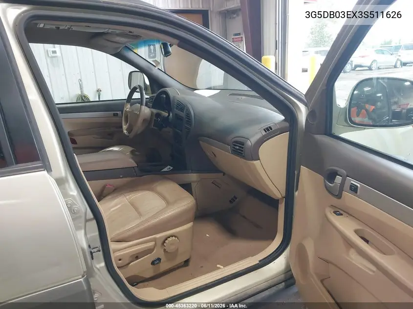 2003 Buick Rendezvous Cxl VIN: 3G5DB03EX3S511626 Lot: 45363220