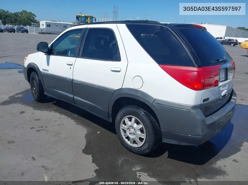 2003 Buick Rendezvous Cx VIN: 3G5DA03E43S597597 Lot: 45406145