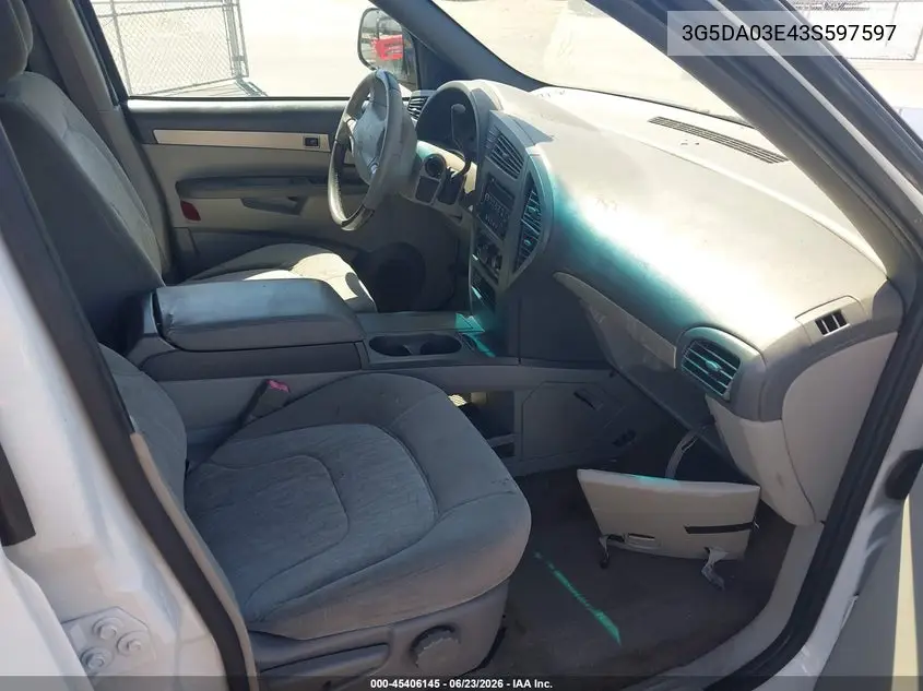 2003 Buick Rendezvous Cx VIN: 3G5DA03E43S597597 Lot: 45406145