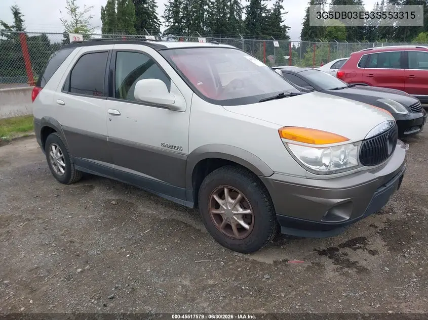 2003 Buick Rendezvous Cxl VIN: 3G5DB03E53S553315 Lot: 45517579