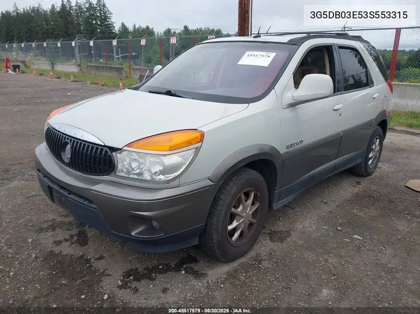 2003 Buick Rendezvous Cxl VIN: 3G5DB03E53S553315 Lot: 45517579