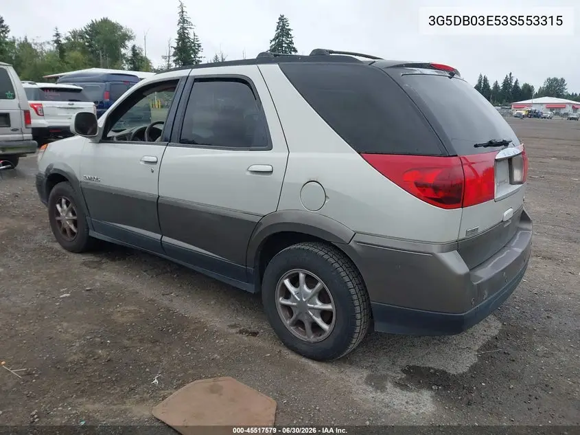2003 Buick Rendezvous Cxl VIN: 3G5DB03E53S553315 Lot: 45517579