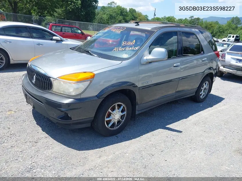 2003 Buick Rendezvous Cxl VIN: 3G5DB03E23S598227 Lot: 45634222