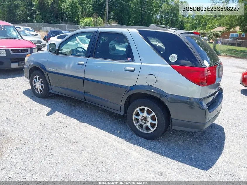 2003 Buick Rendezvous Cxl VIN: 3G5DB03E23S598227 Lot: 45634222