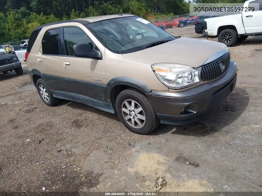 2003 Buick Rendezvous Cx VIN: 3G5DA03E13S597279 Lot: 45648355
