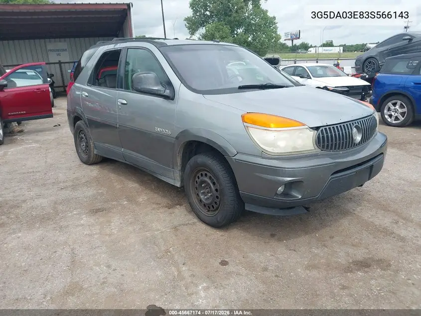 2003 Buick Rendezvous Cx VIN: 3G5DA03E83S566143 Lot: 45667174