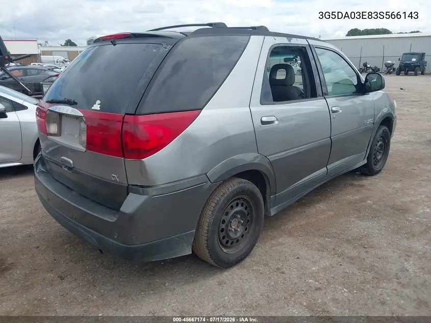 2003 Buick Rendezvous Cx VIN: 3G5DA03E83S566143 Lot: 45667174