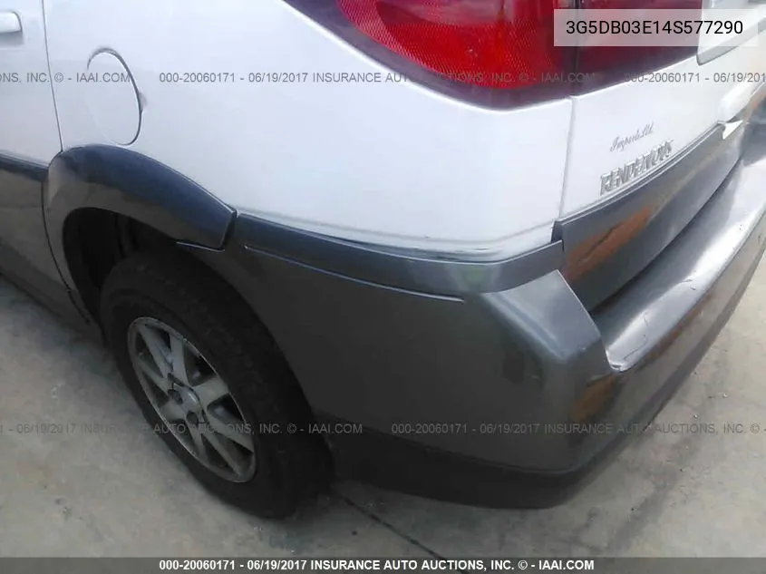 2004 Buick Rendezvous Cx/Cxl VIN: 3G5DB03E14S577290 Lot: 20060171