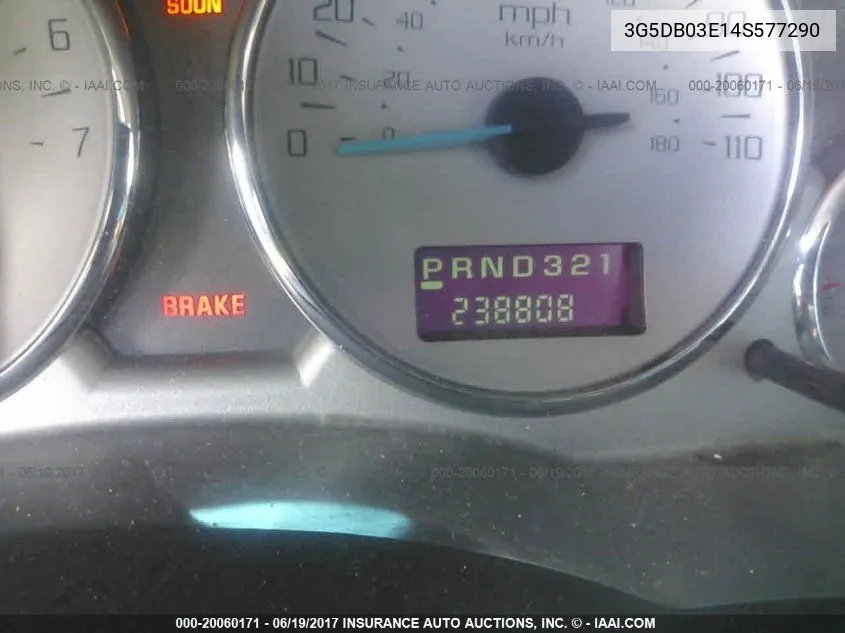 2004 Buick Rendezvous Cx/Cxl VIN: 3G5DB03E14S577290 Lot: 20060171