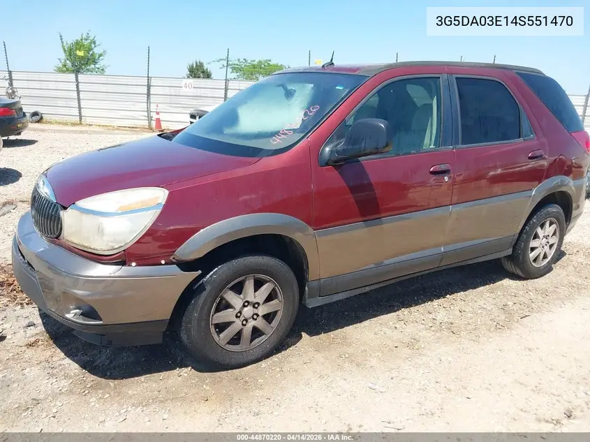 2004 Buick Rendezvous Cx VIN: 3G5DA03E14S551470 Lot: 44870220