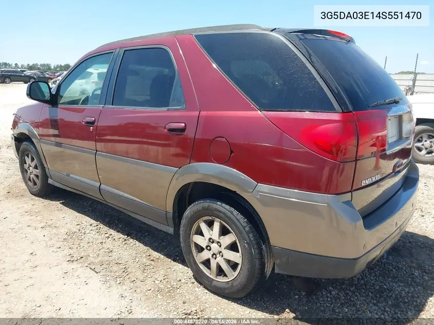 2004 Buick Rendezvous Cx VIN: 3G5DA03E14S551470 Lot: 44870220
