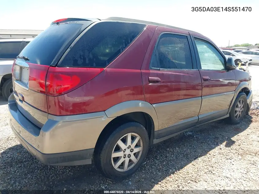 2004 Buick Rendezvous Cx VIN: 3G5DA03E14S551470 Lot: 44870220