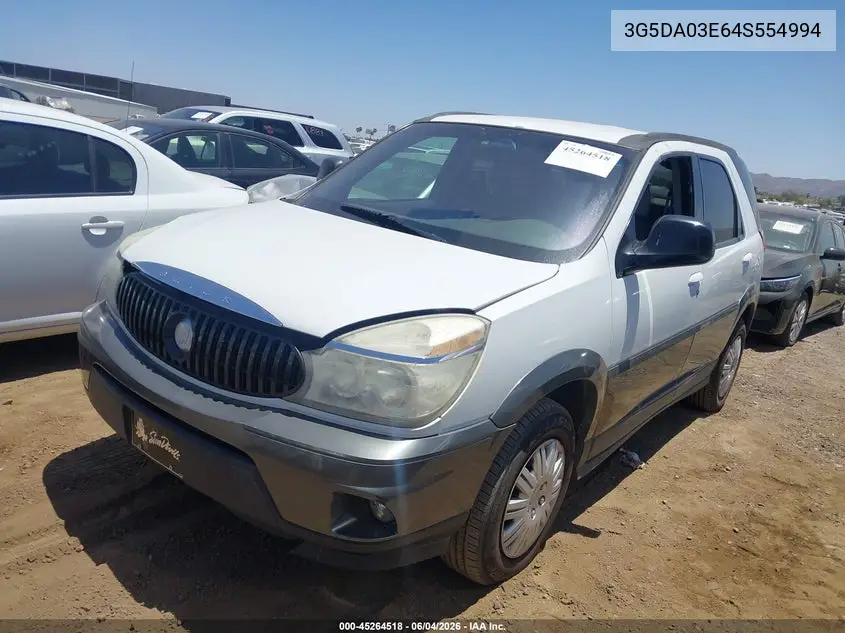 2004 Buick Rendezvous Cx VIN: 3G5DA03E64S554994 Lot: 45264518