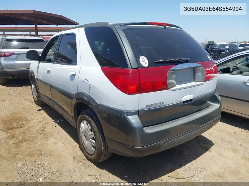 2004 Buick Rendezvous Cx VIN: 3G5DA03E64S554994 Lot: 45264518
