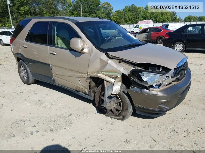 2004 Buick Rendezvous Cx VIN: 3G5DA03EX4S524512 Lot: 45286025